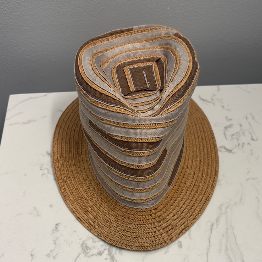 Chic Striped Hat in Earth Tones